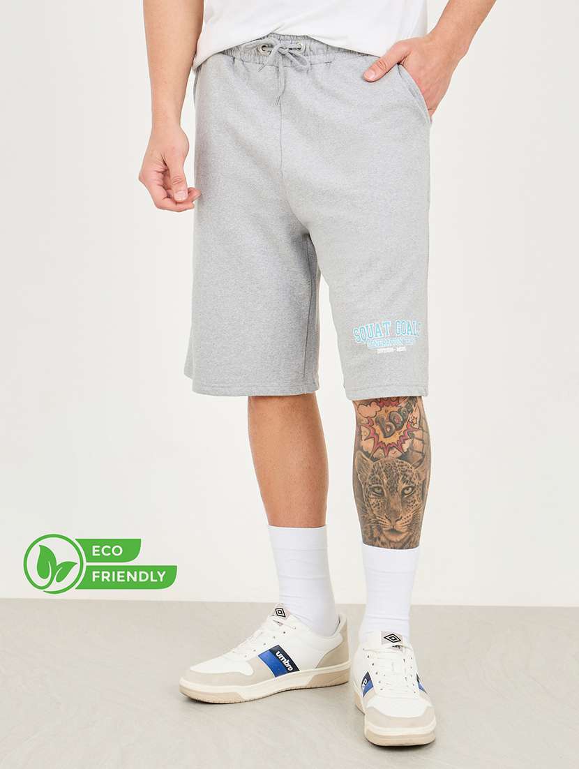 men mid rise cotton bermuda