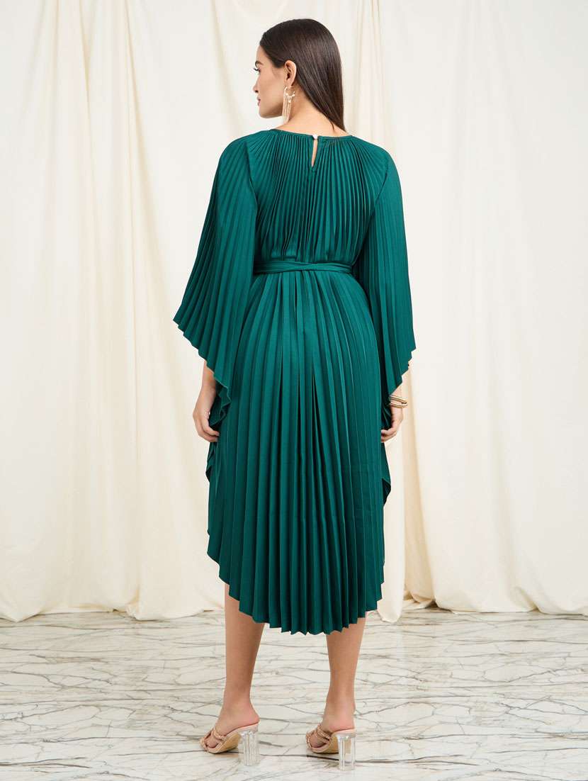 women bottle green solid kaftan dress - 21135493 -  Standard Image - 2