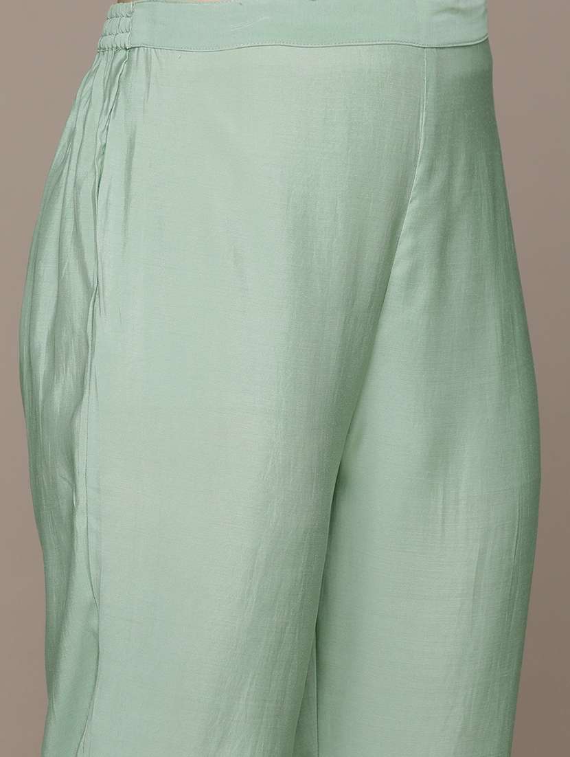 women round neck kurta pant set - 21135996 -  Standard Image - 7