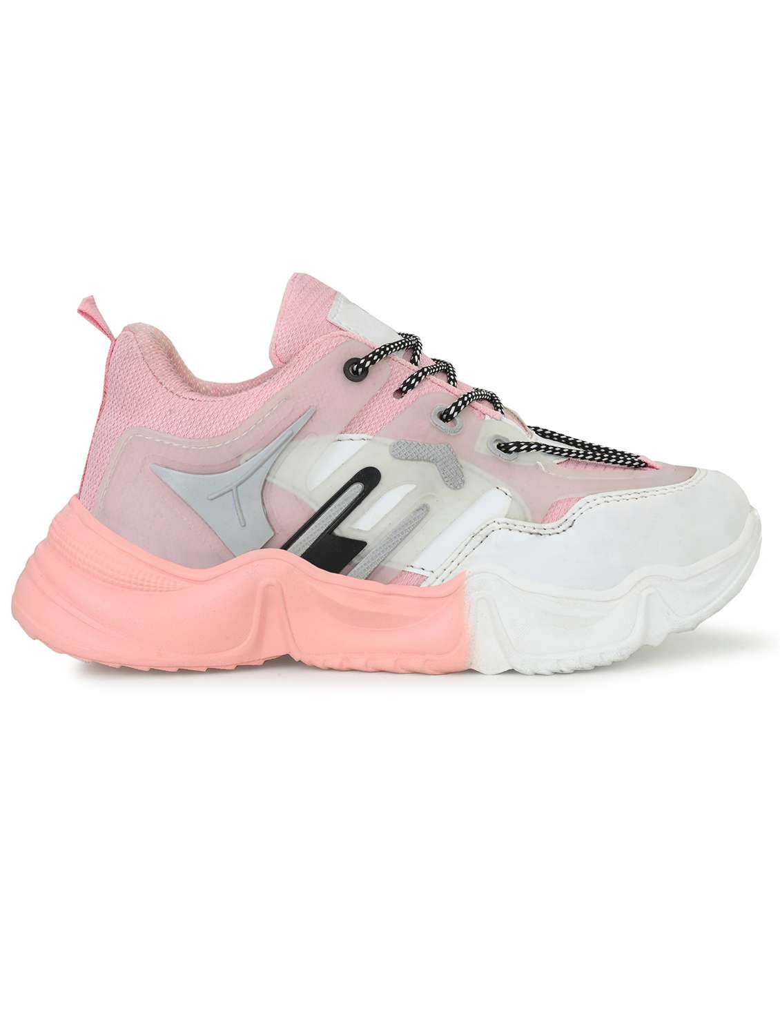 pink lace-up detailed sports shoes - 21136043 -  Standard Image - 2