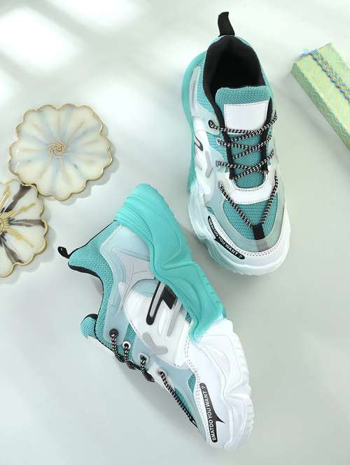 blue lace-up detailed sports shoes - 21136044 -  Standard Image - 0
