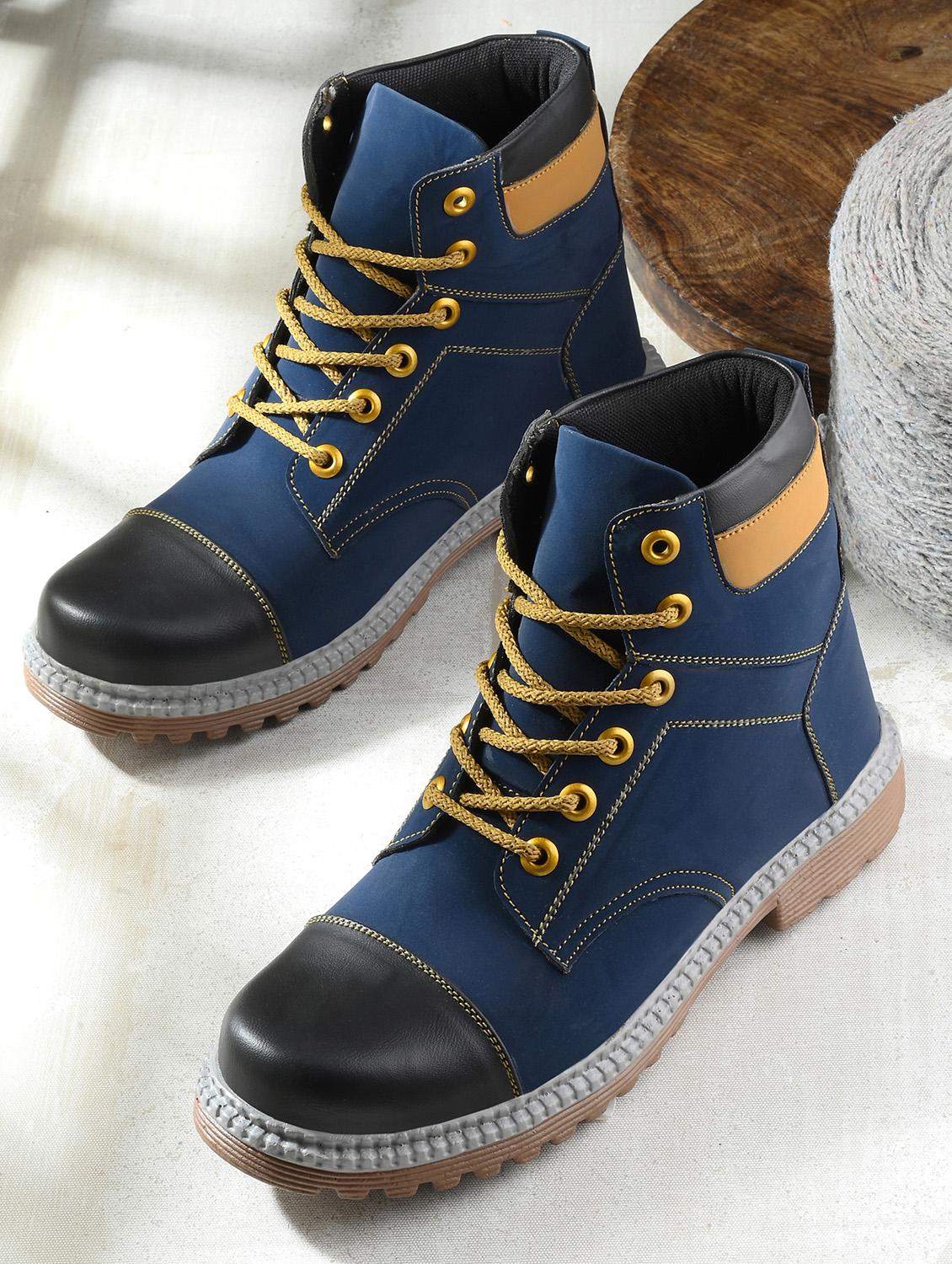 men blue lace up boots - 21136052 - Zoom Image - 0
