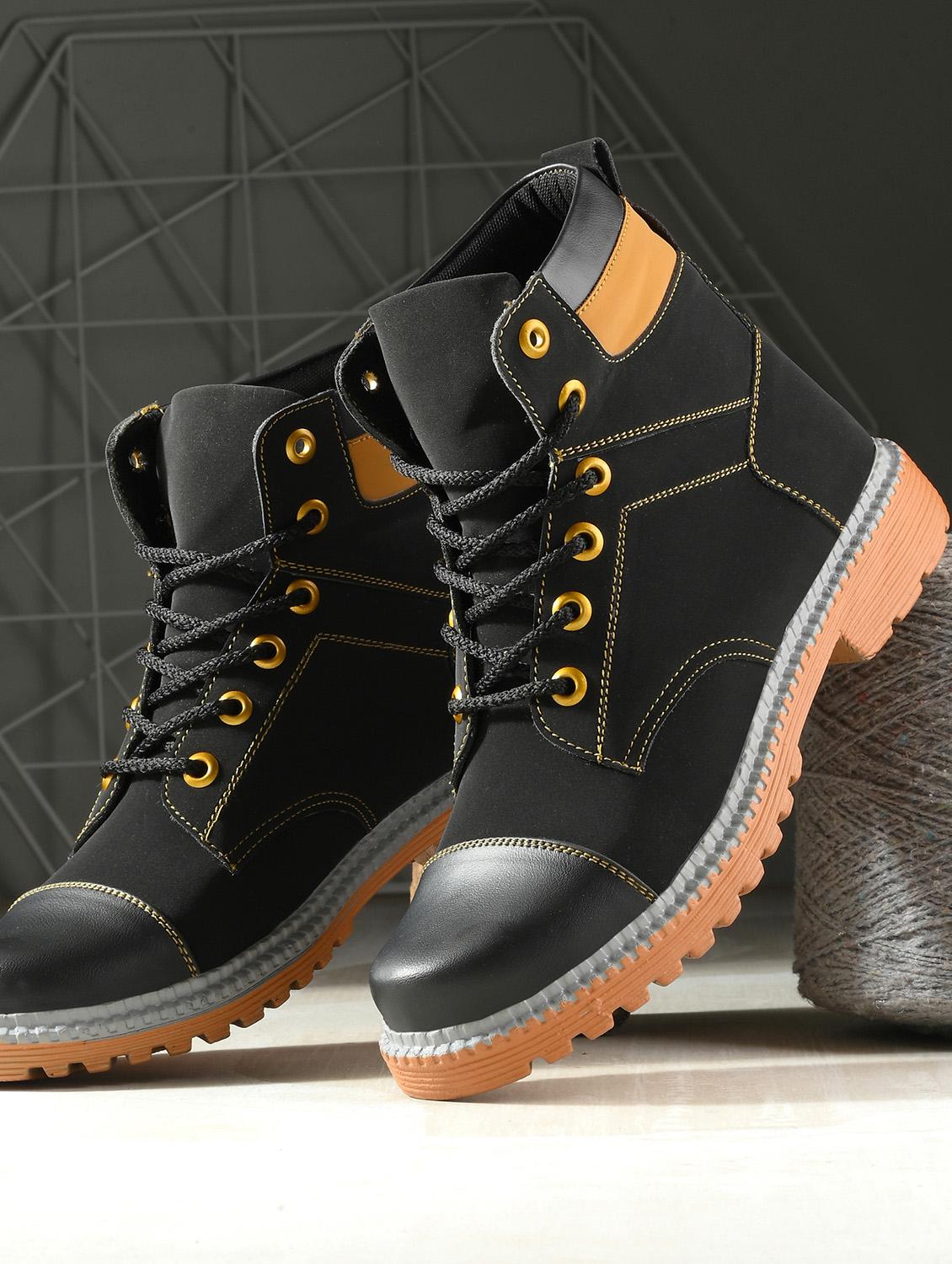 solid black high ankle boots - 21136053 -  Zoom Image - 0