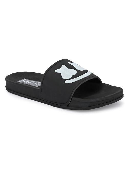 black detailed slip on sliders - 21136066 - Standard Image - 0