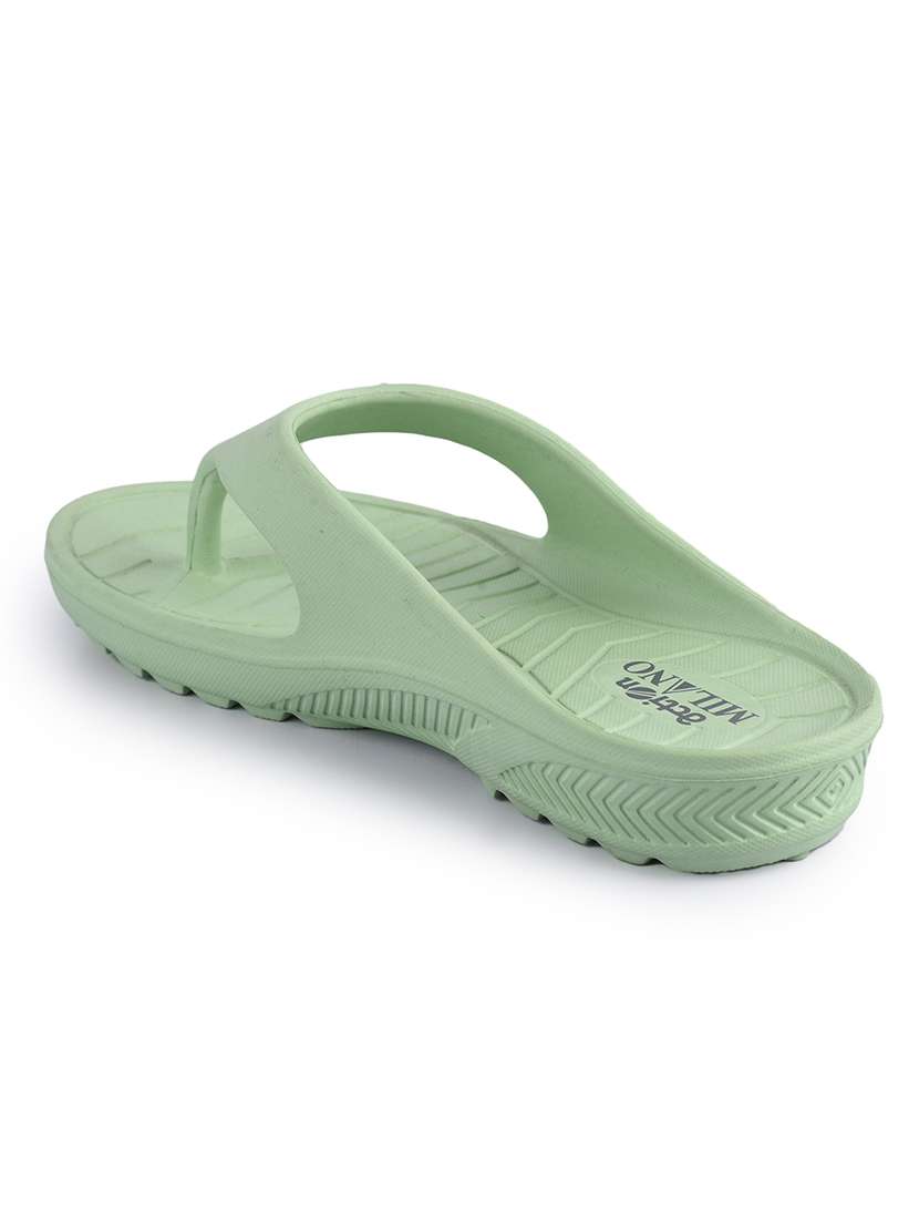 solid green flip flop slippers - 21136642 -  Standard Image - 2