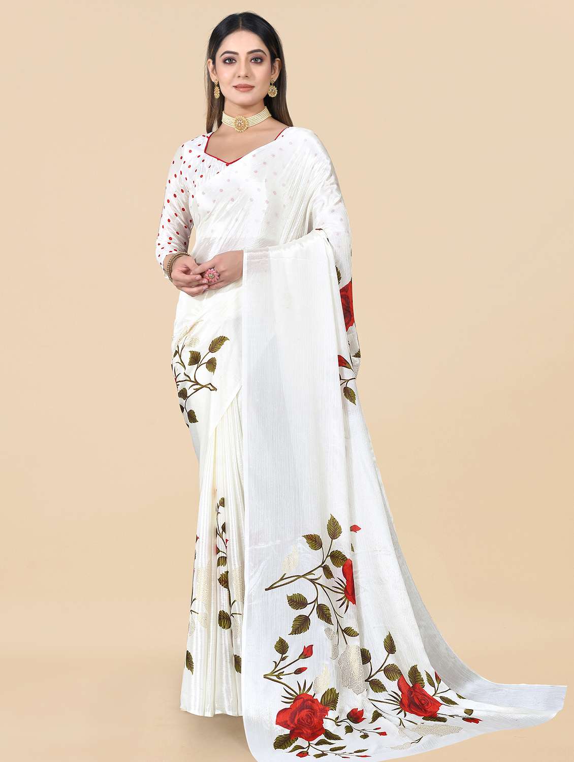 women printed saree
