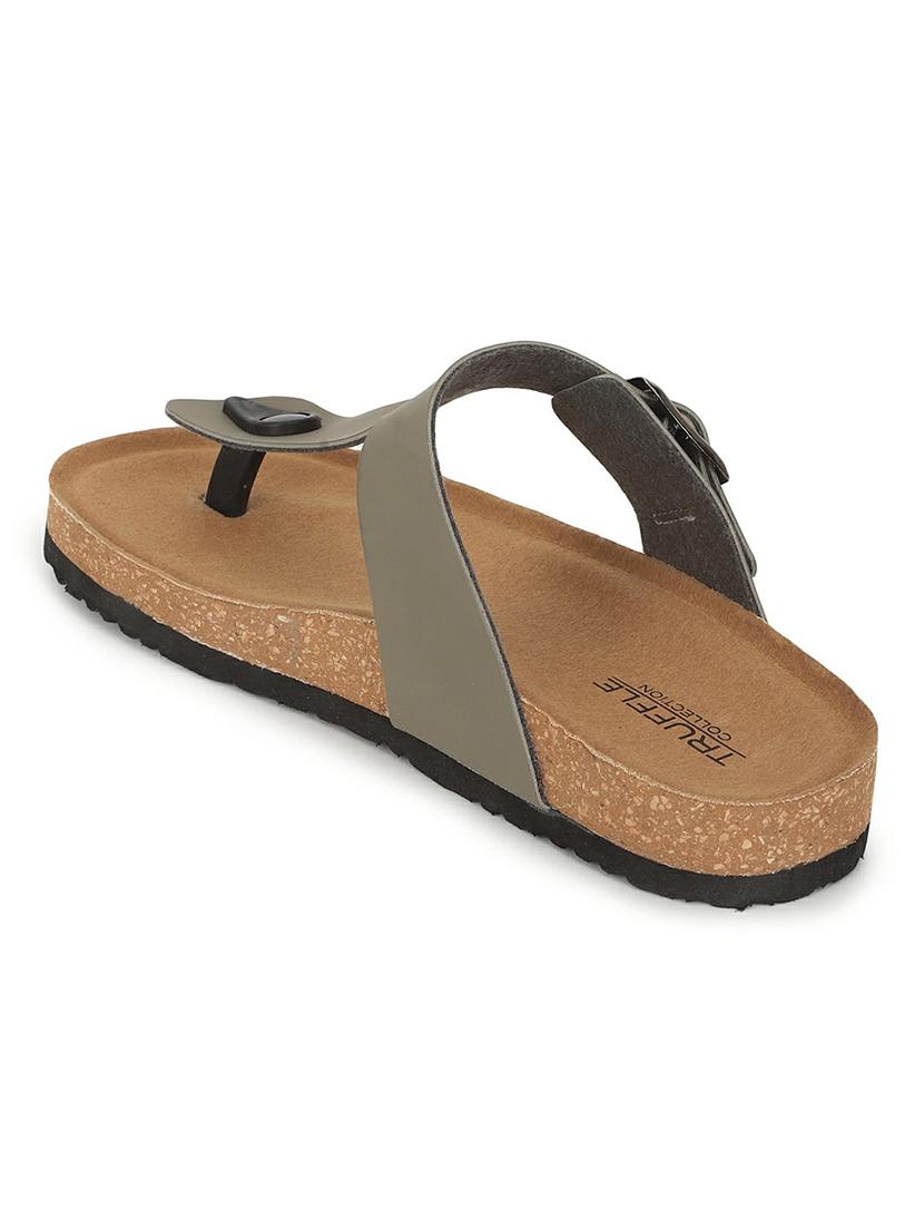 olive green slides flip flops - 21140074 - Standard Image - 2