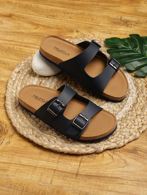 navy blue slides flip flops - 21140080 -  Standard Image - 0