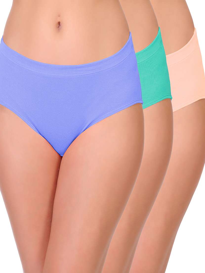 pack of 3 solid hipster panties