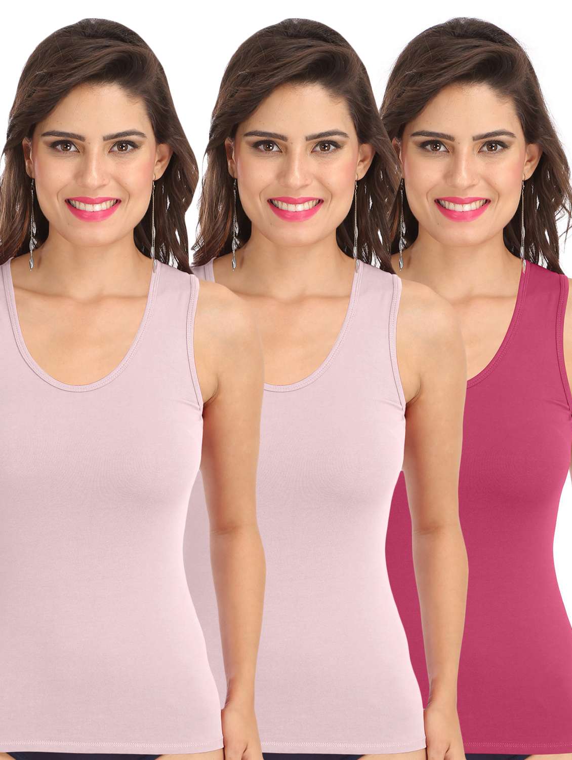 pack of 3 solid camisoles