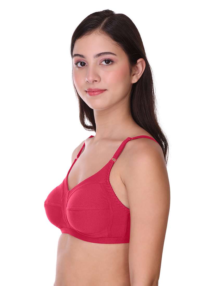 pink cotton blend regular bra - 21141003 -  Standard Image - 2