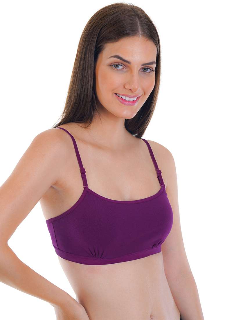 solid cotton blend sports bra - 21141021 -  Standard Image - 2