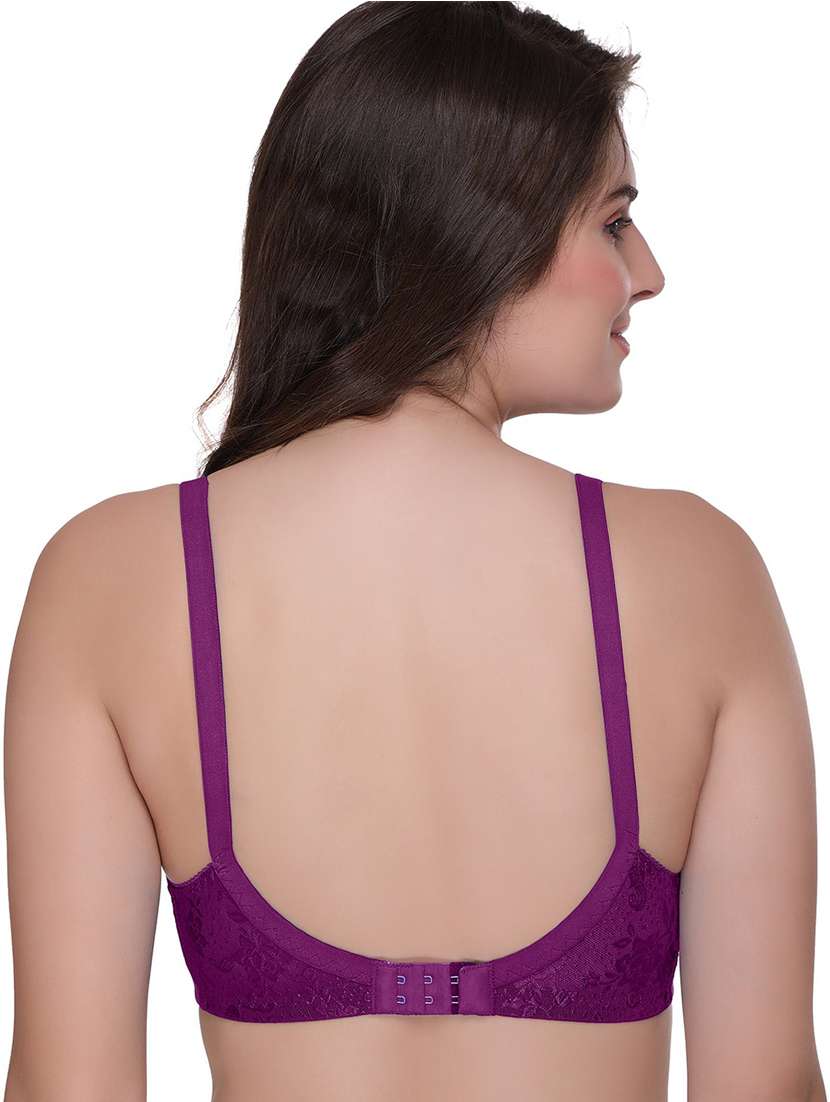 purple cotton regular bra - 21141050 -  Standard Image - 2