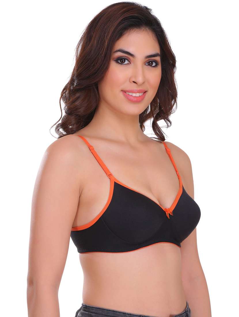 solid cotton blend regular bra - 21141072 -  Standard Image - 2