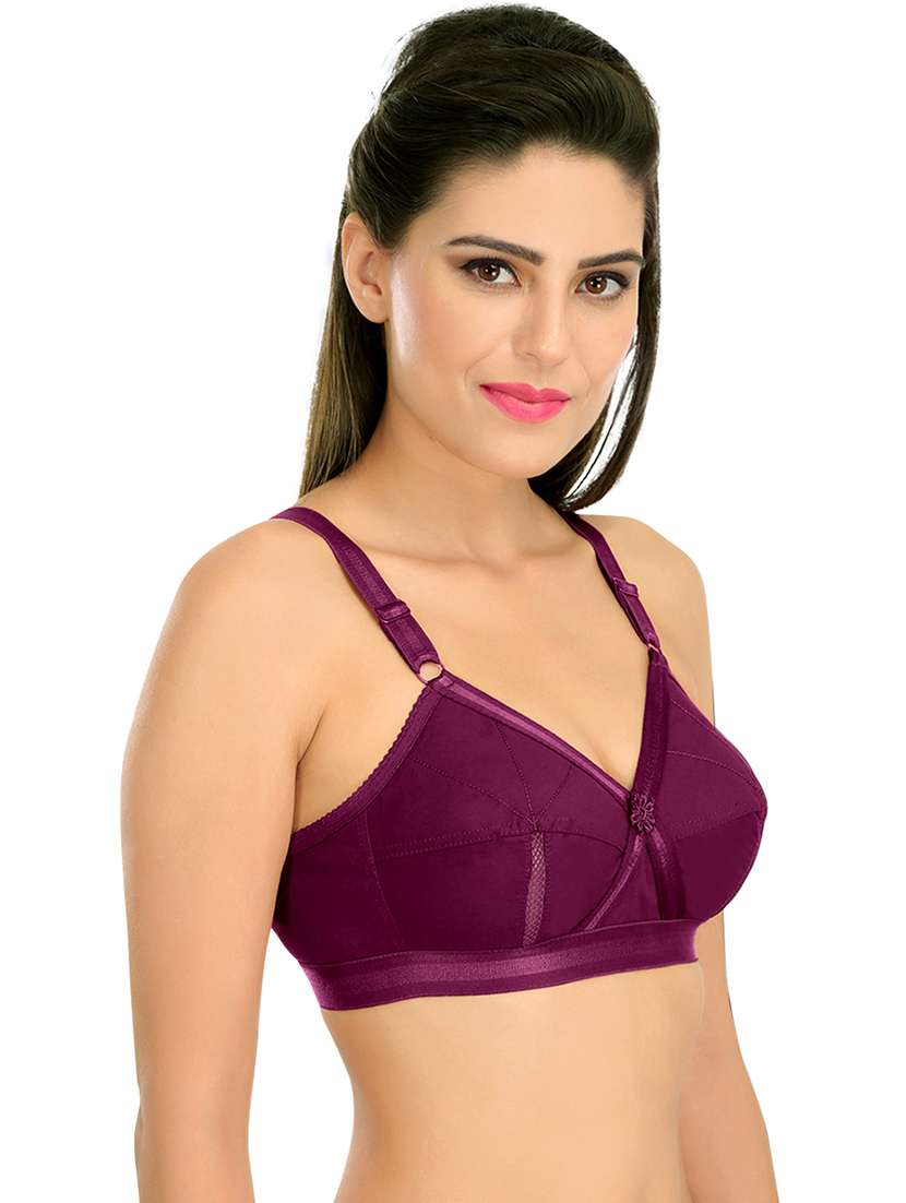 solid cotton minimizer bra - 21141101 -  Standard Image - 2