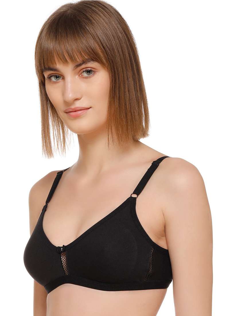 black cotton regular bra - 21141233 -  Standard Image - 2