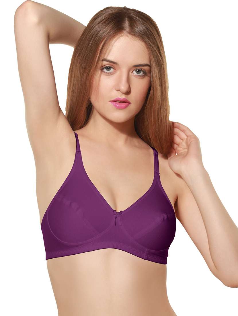 solid cotton t-shirt bra