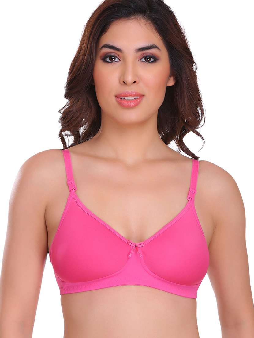 pink elastane tshirt bra