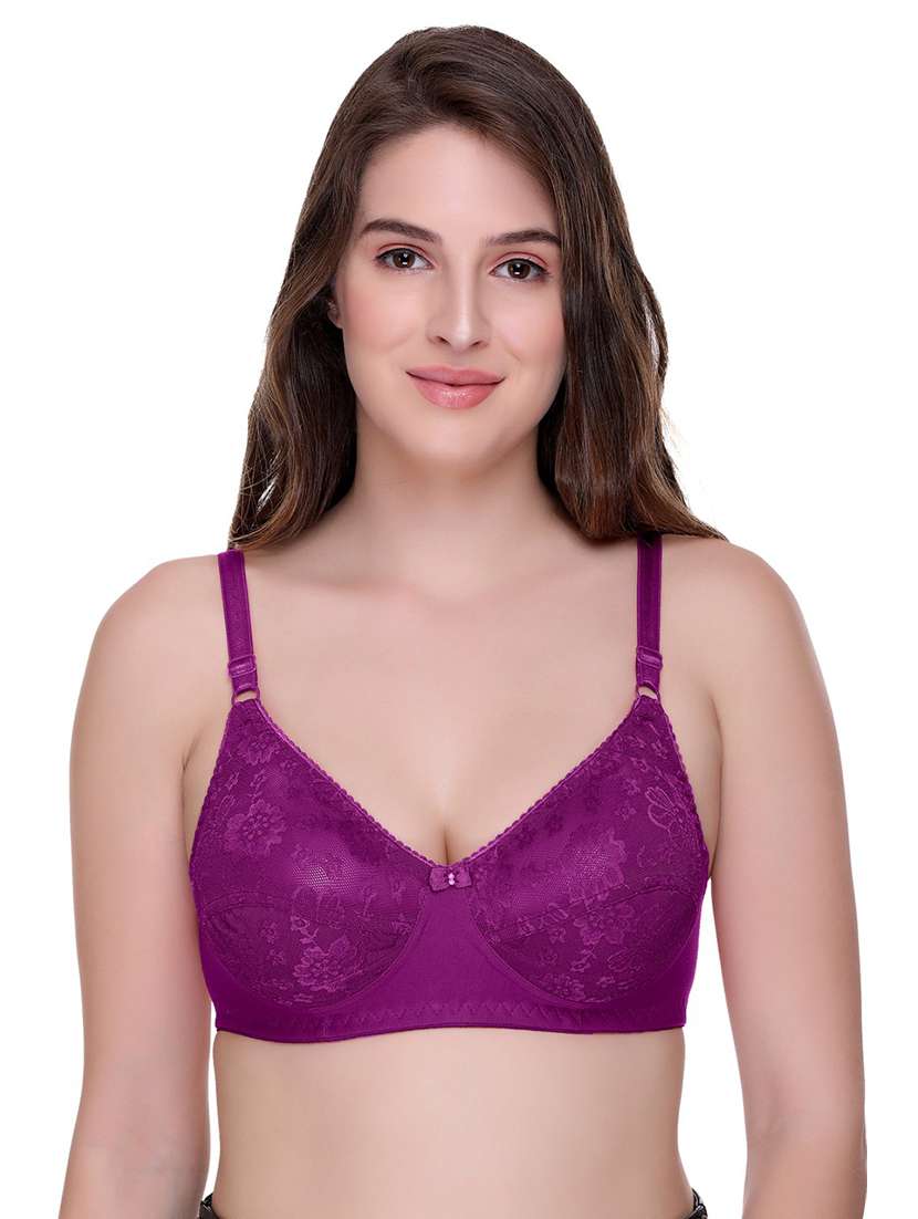 women pack of 2 self-designed regular bra - 21141485 -  Standard Image - 2
