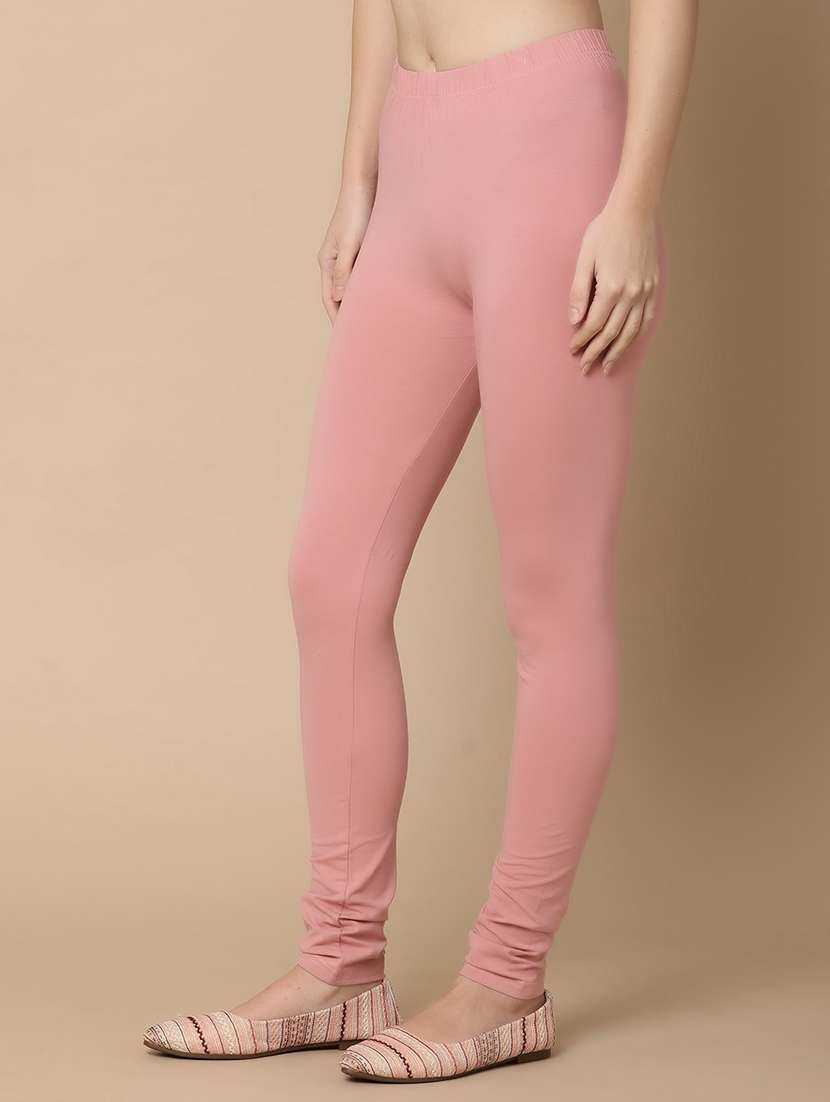 women pink cotton leggings - 21142455 -  Standard Image - 2