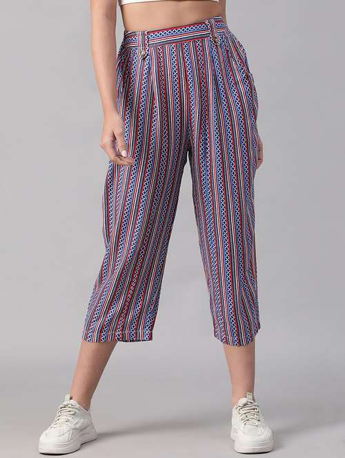 multi coloured printed culottes - 21142613 -  Standard Image - 0