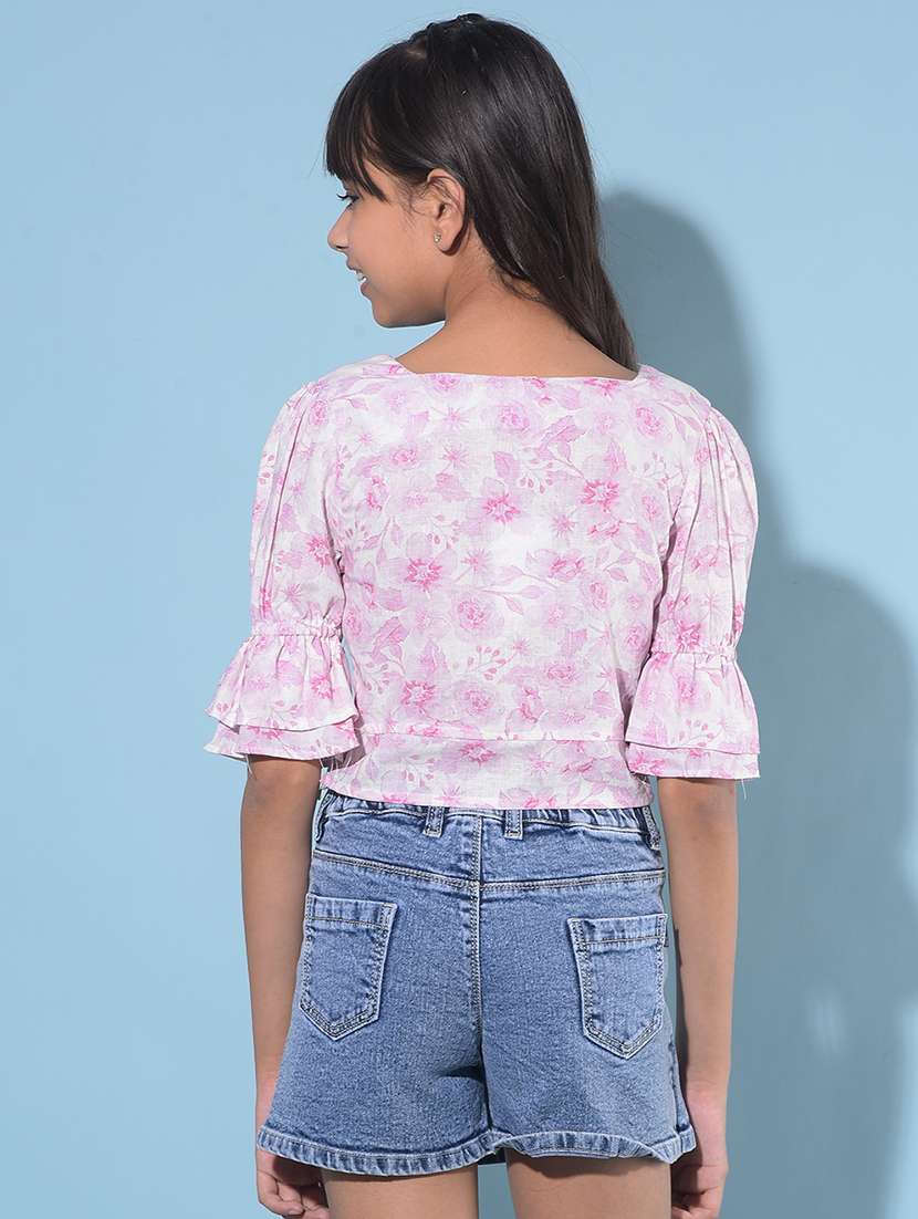 white floral printed top - 21142806 - Standard Image - 2