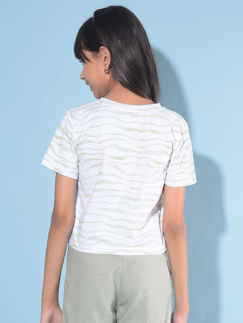white printed casual tee - 21142816 -  Standard Image - 2