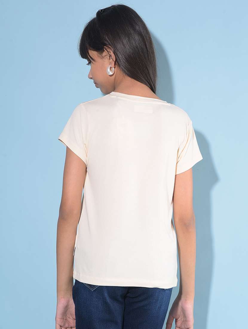 beige cotton regular tee - 21142817 -  Standard Image - 2