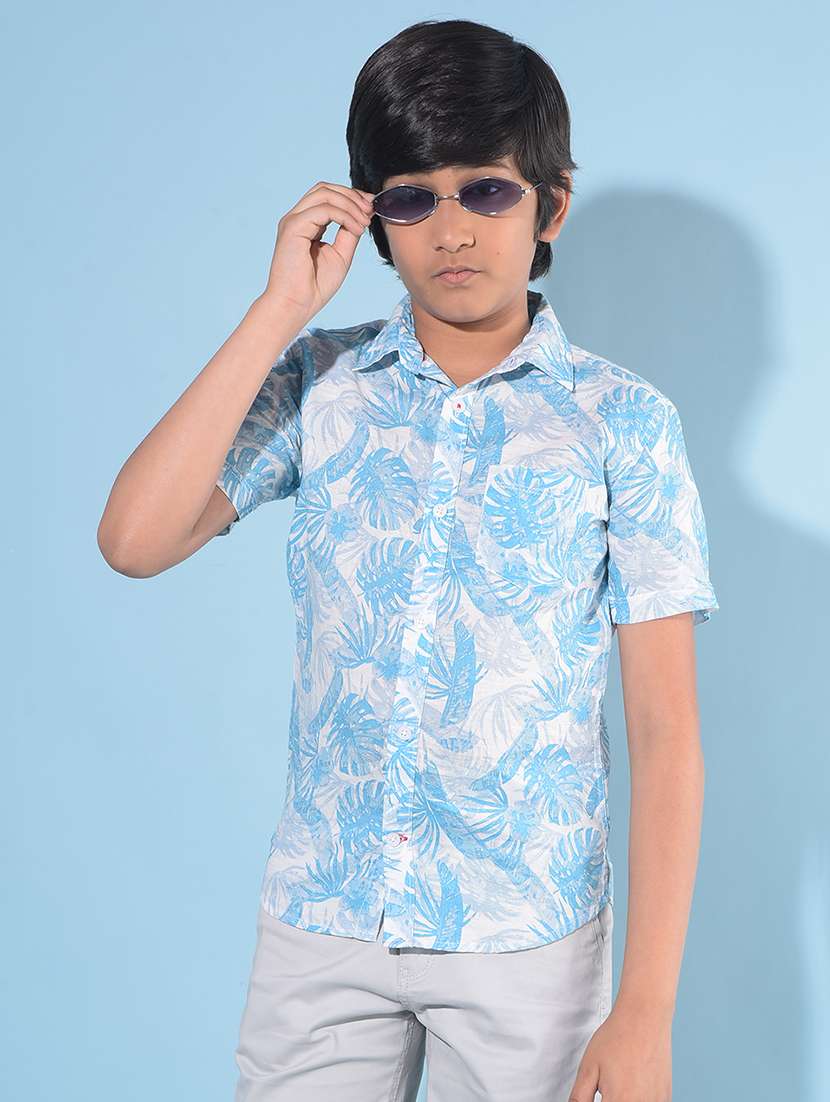 light blue linen blend shirt