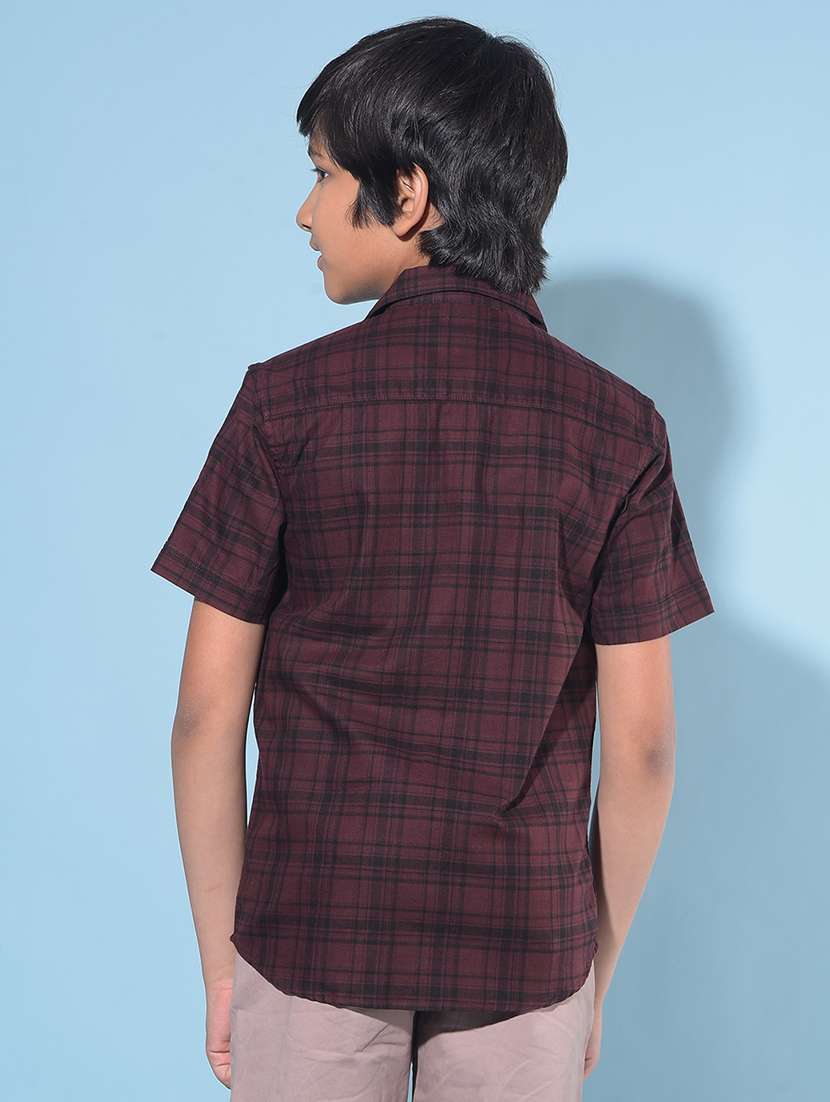 burgundy cotton shirt - 21142844 -  Standard Image - 2