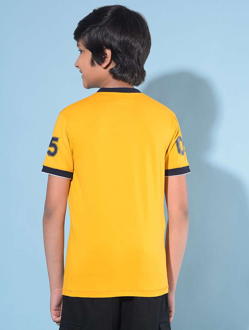 gold cotton t-shirt - 21142869 -  Standard Image - 2