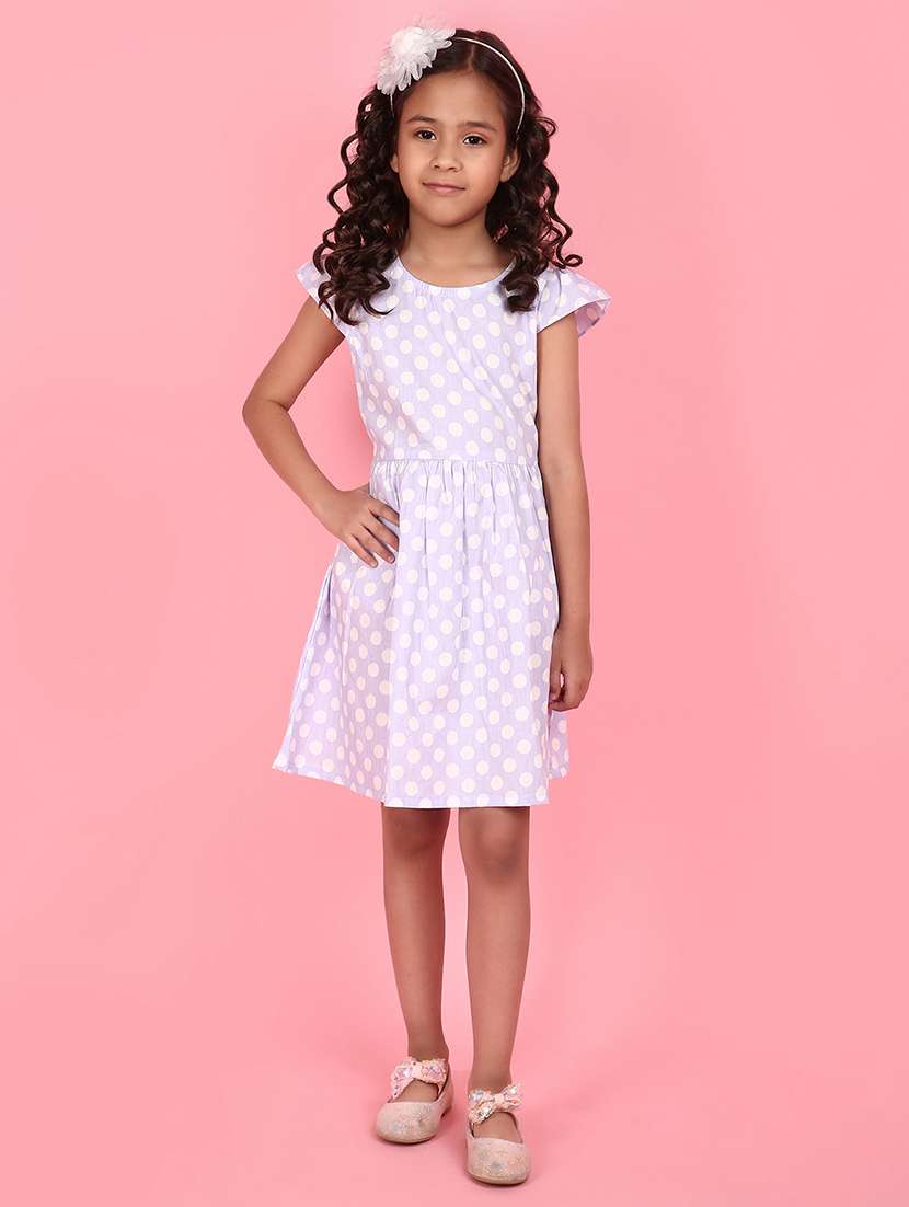 lavender cotton blend frock