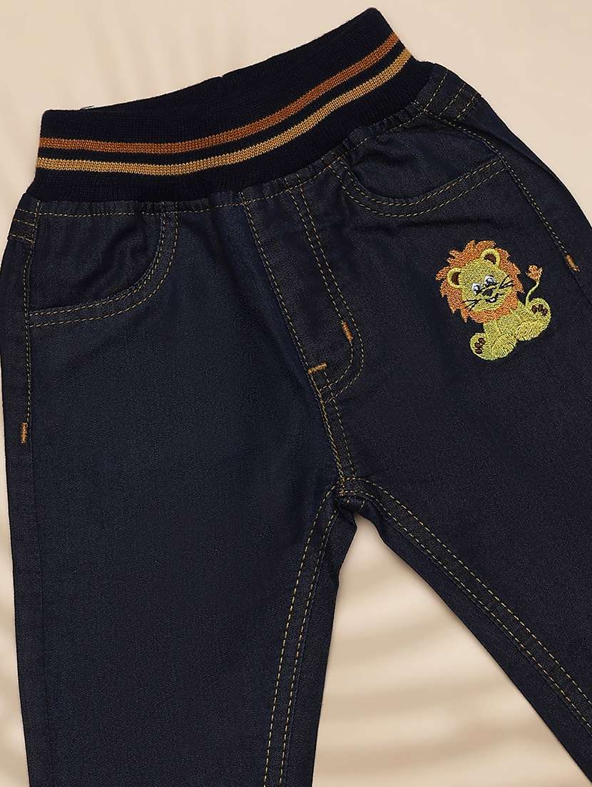 boys navy blue solid denim plain jean - 21143492 -  Standard Image - 2