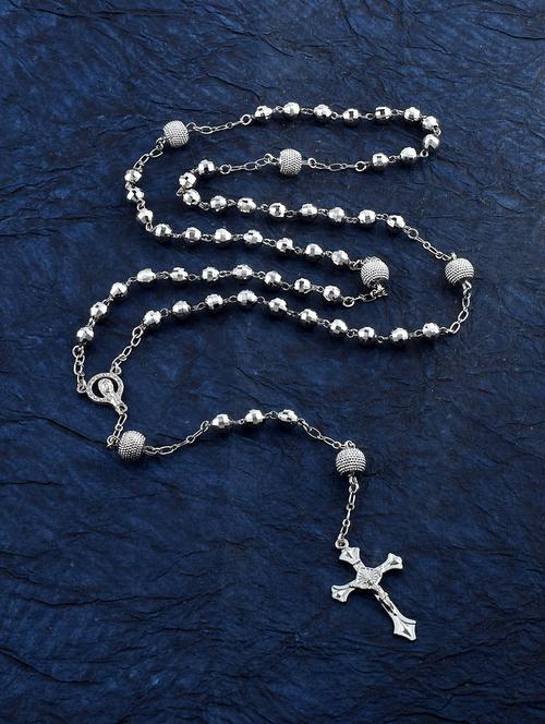 silver brass long necklace - 21143584 -  Standard Image - 0