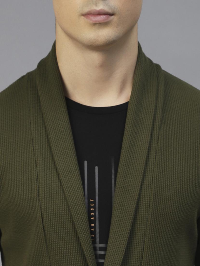 men solid full sleeves cardigan - 21143593 - Standard Image - 7