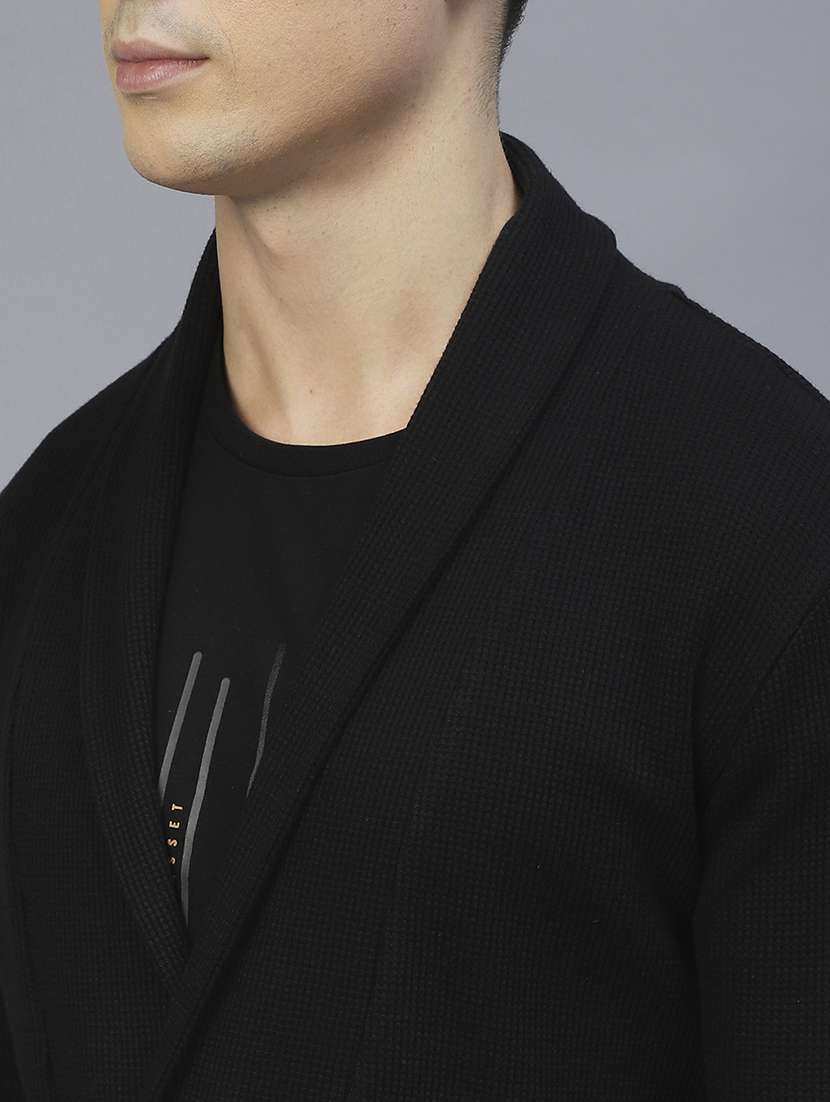 men solid full sleeves cardigan  - 21143594 -  Standard Image - 7