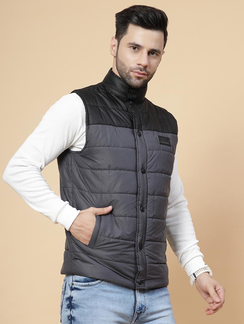 men color block quilted jacket - 21143618 - Standard Image - 2
