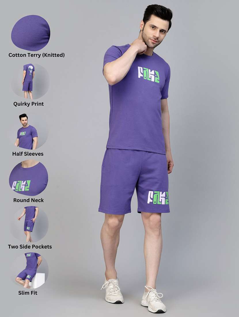 men placement print co-ord set - 21143653 - Standard Image - 7
