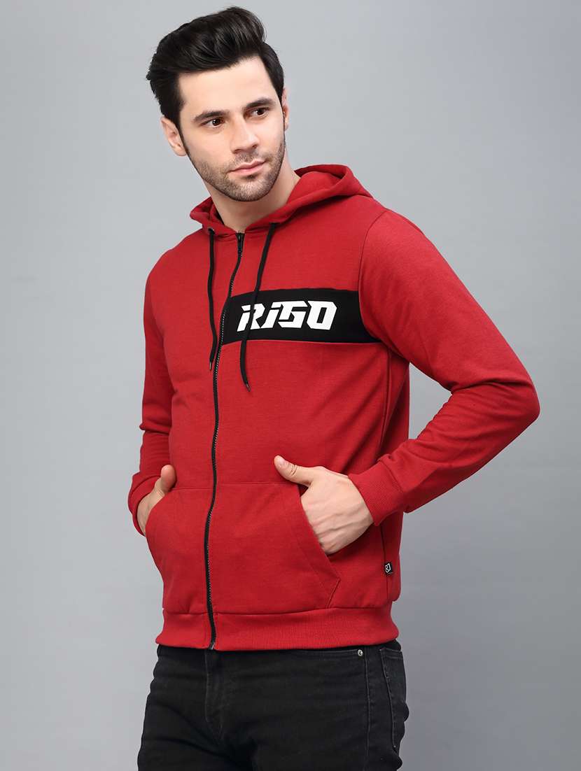 men plain long sleeve hooded sweatshirt - 21143685 -  Standard Image - 2