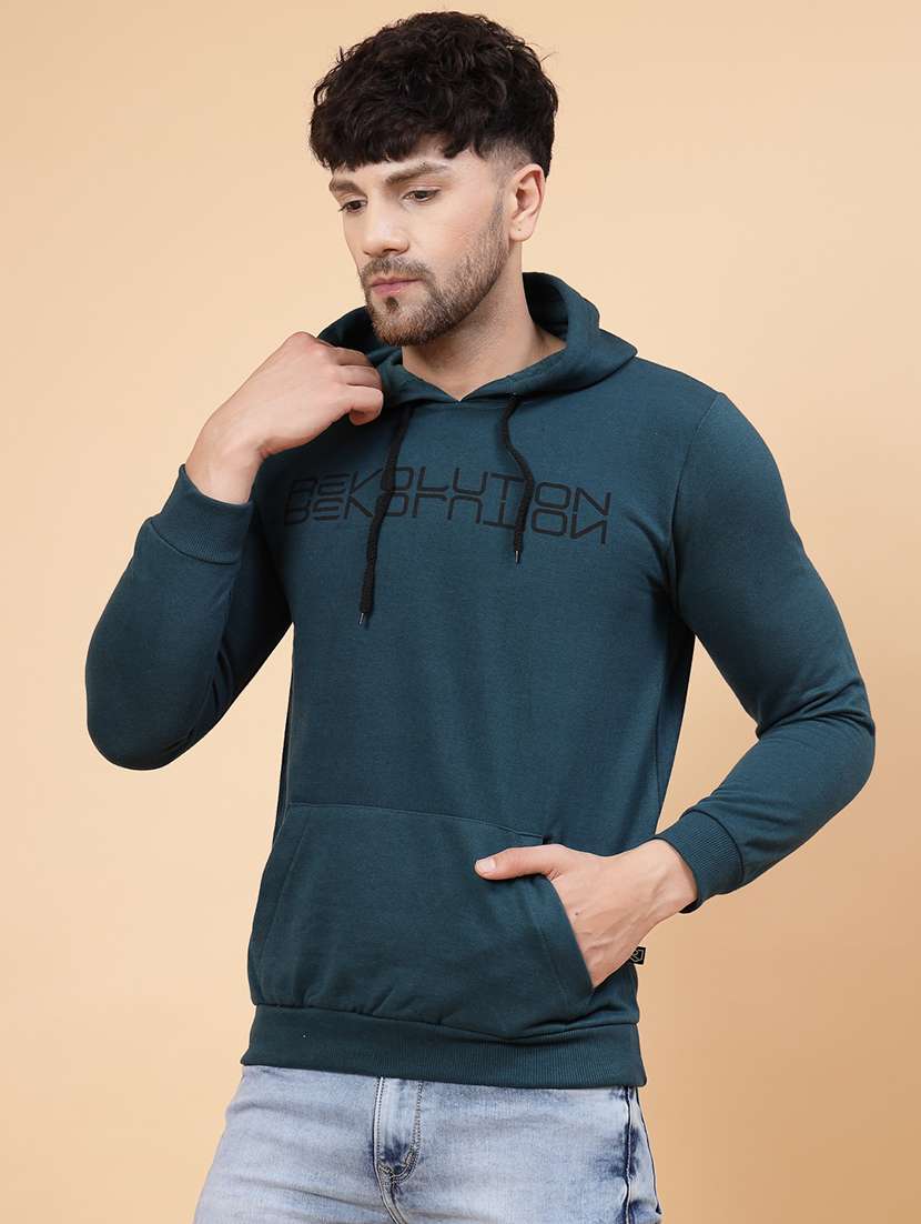 men printed hood neck sweatshirt - 21143692 -  Standard Image - 2