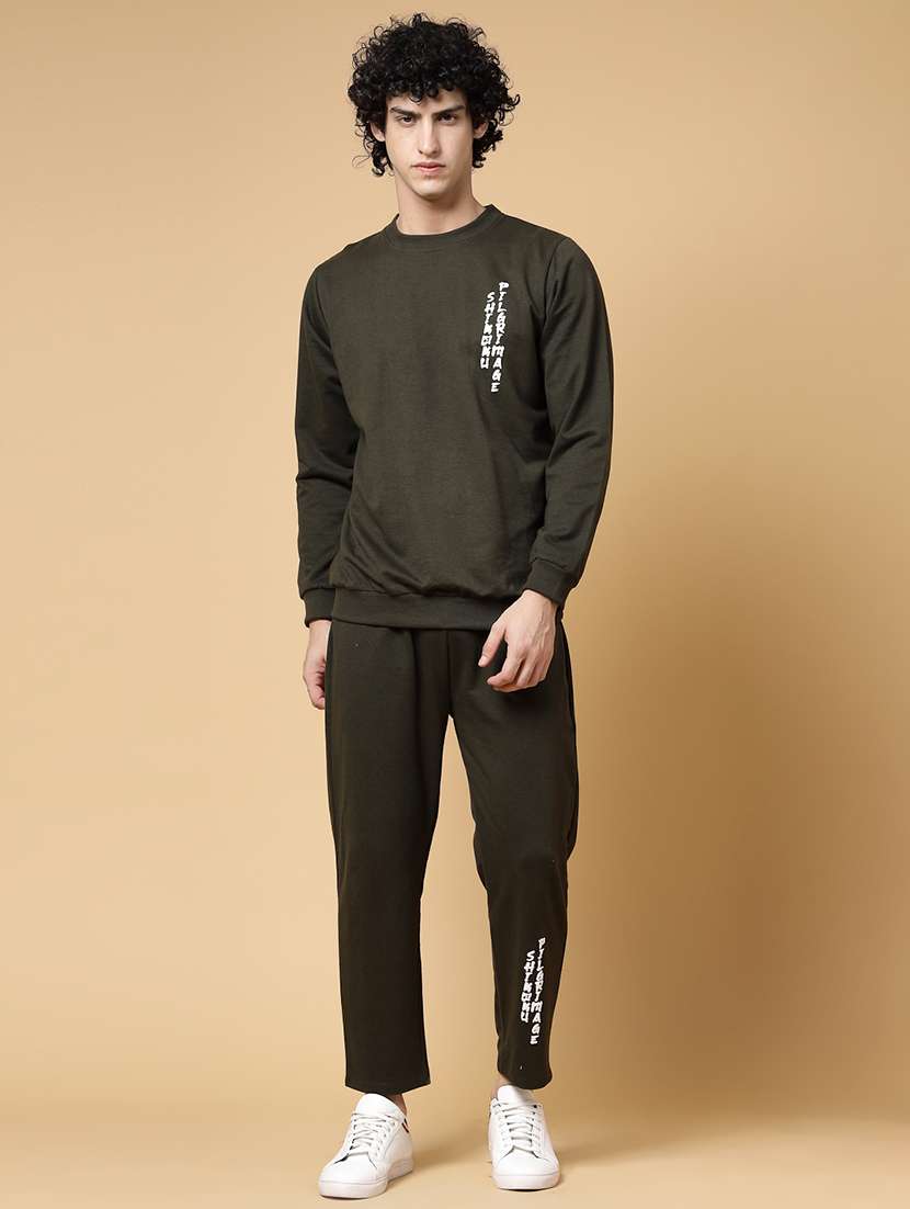 men regular fit full length track suit