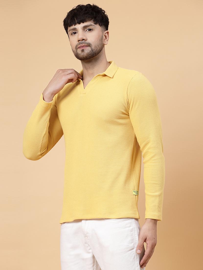 yellow cotton plain tshirt - 21143775 - Standard Image - 2