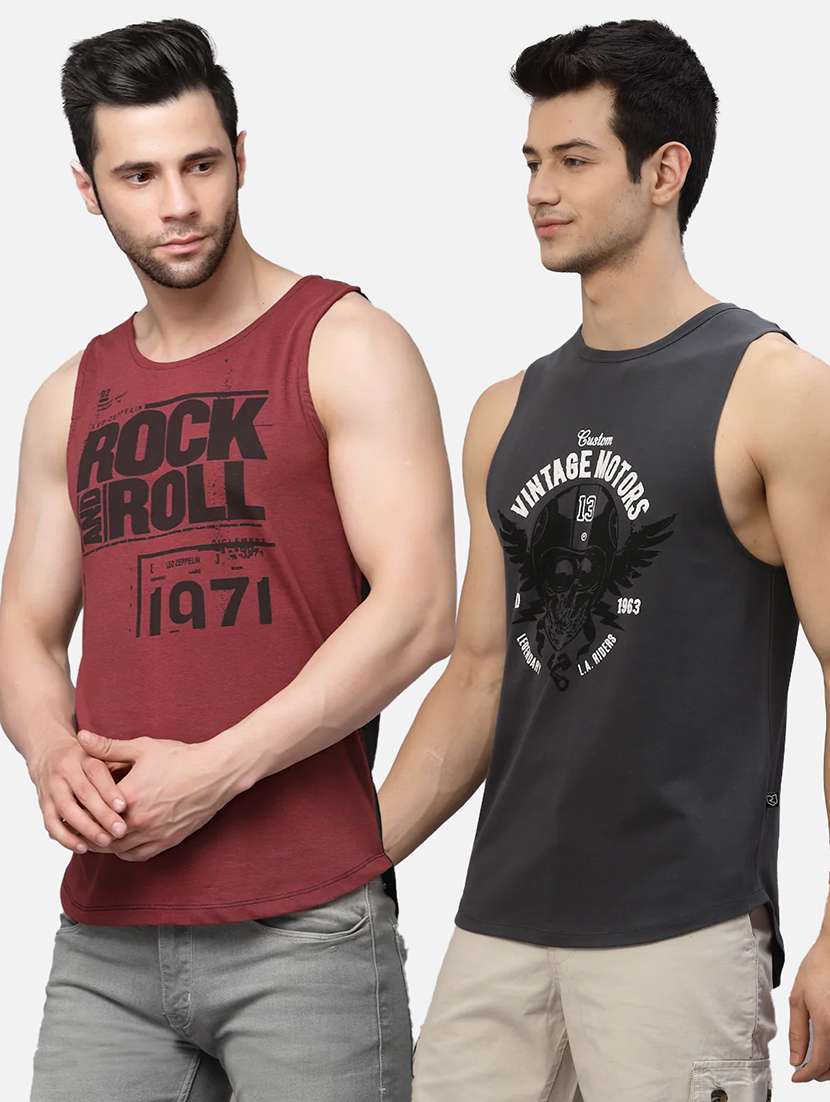 pack of 2 printed vest - 21143811 - Standard Image - 2