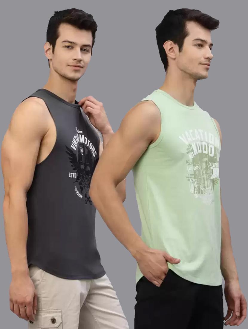 pack of 2 printed vest - 21143820 - Standard Image - 2