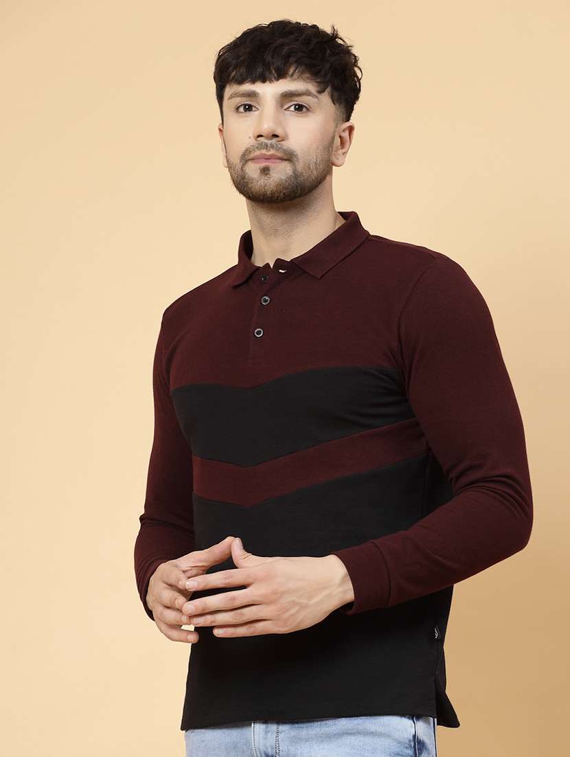 men color block polo t-shirt - 21143832 - Standard Image - 2