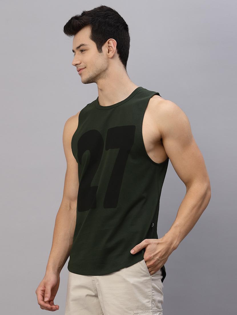 men printed sleeveless vest - 21143890 - Standard Image - 2