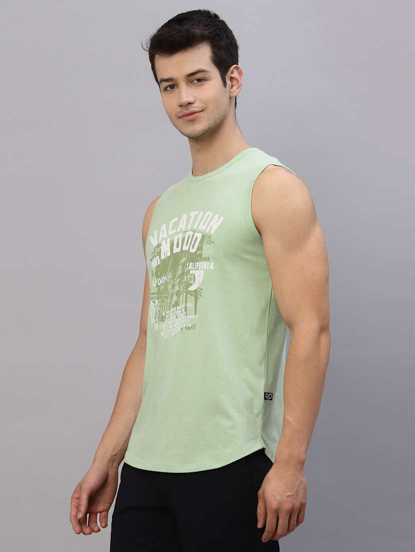 men printed sleeveless vest - 21143891 -  Standard Image - 2