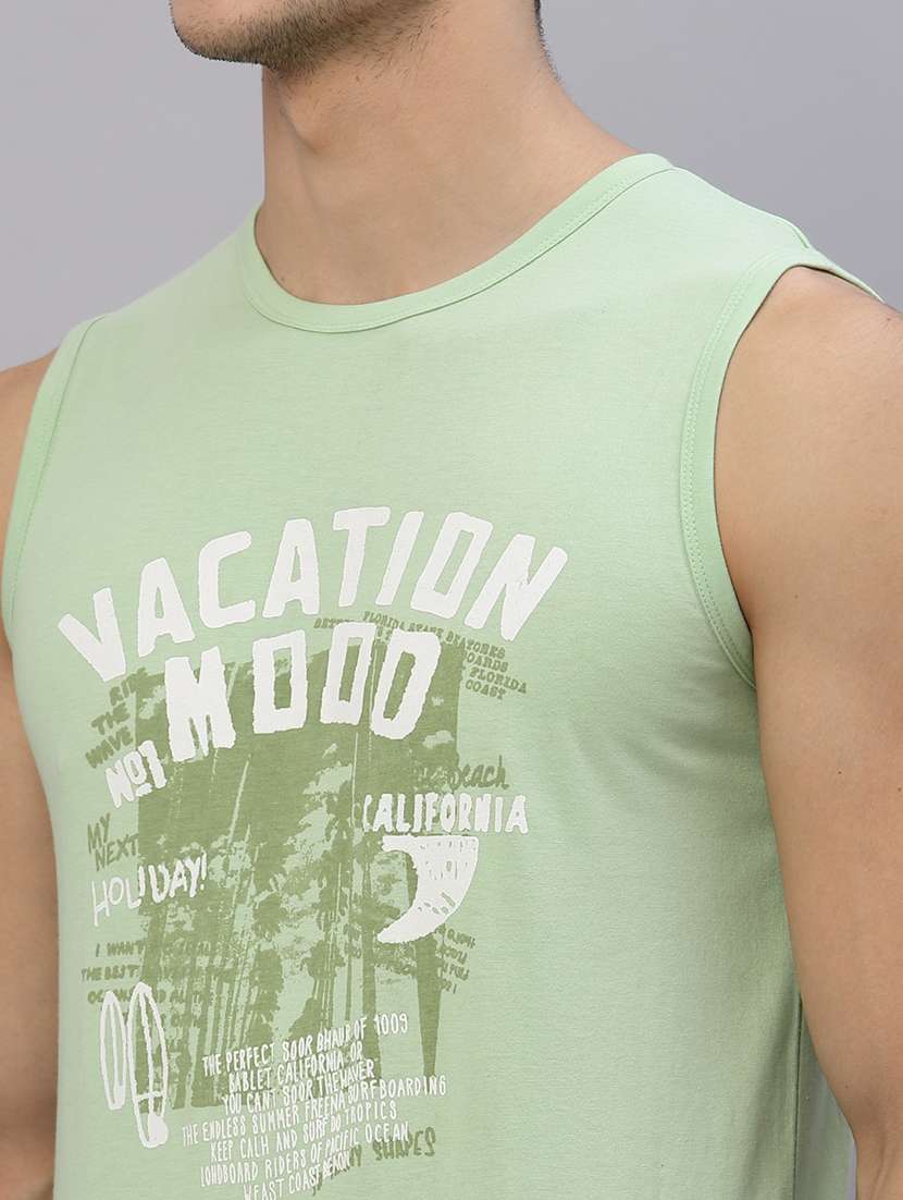 men printed sleeveless vest - 21143891 -  Standard Image - 7