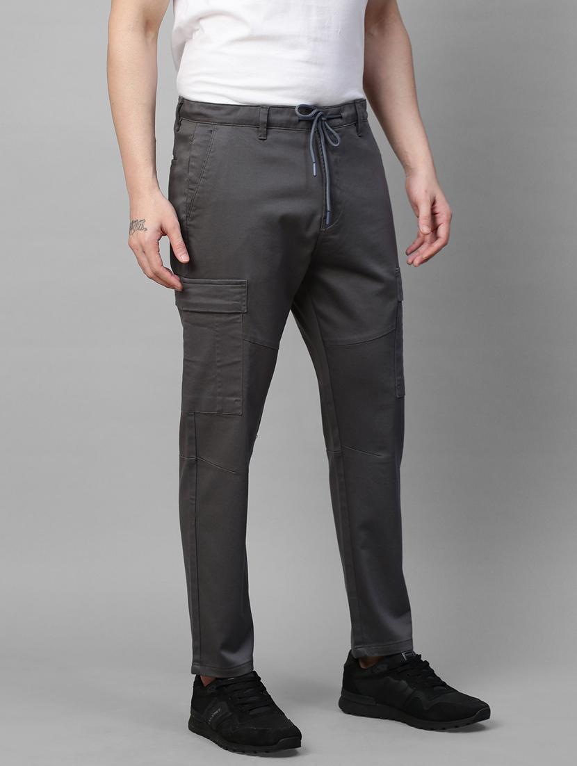 men solids cargos casual trouser - 21143953 - Standard Image - 2