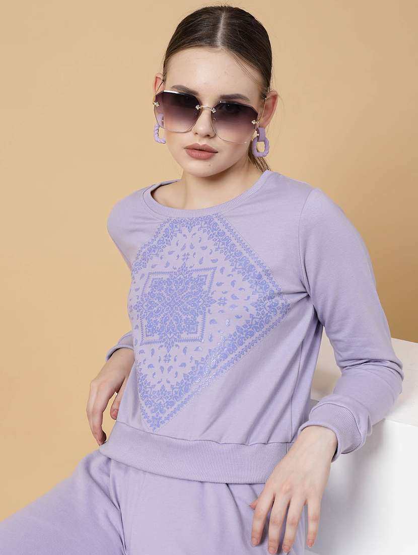 women printed jogger & t-shirt co-ord set - 21144007 -  Standard Image - 7